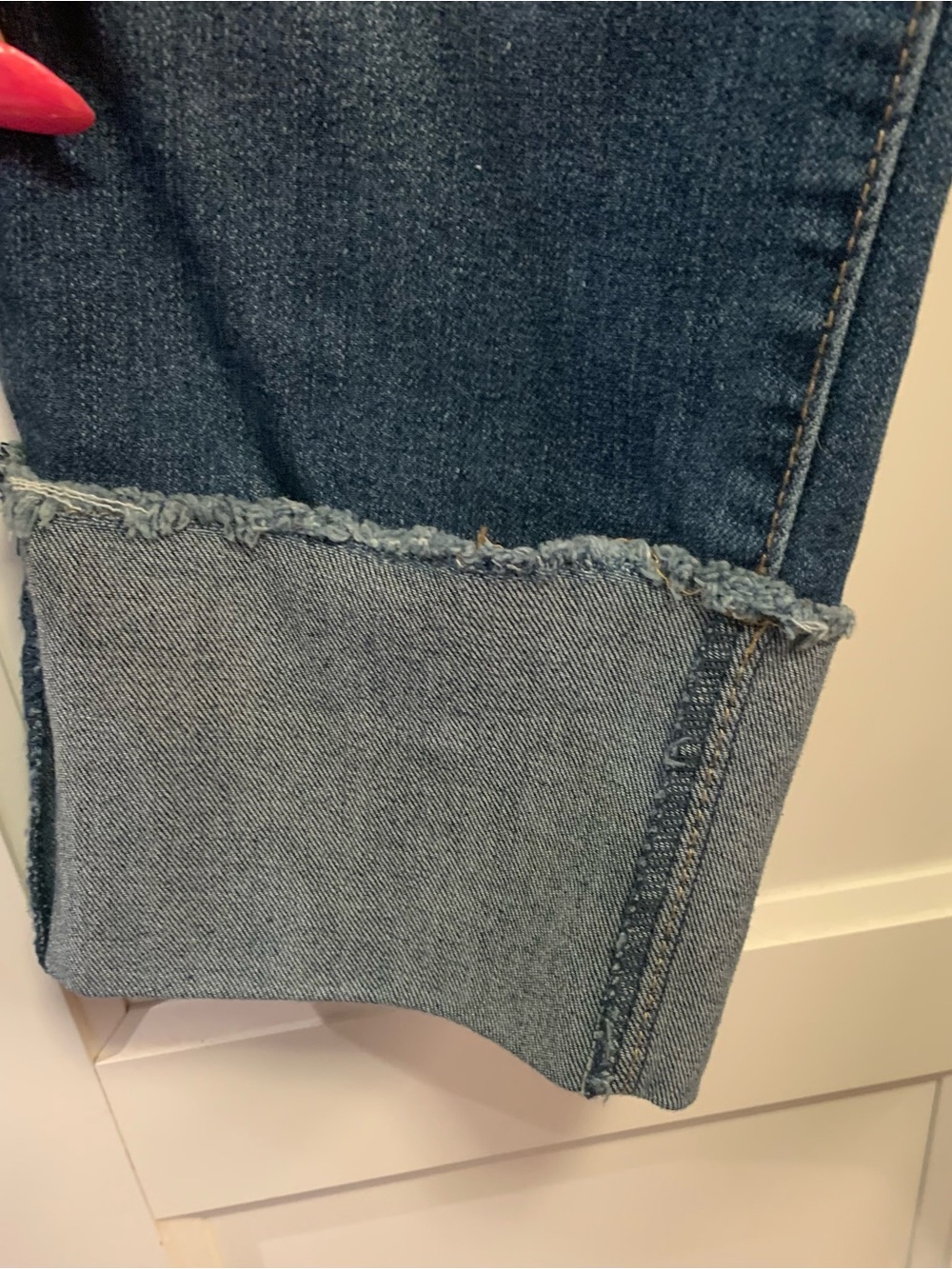 1822 Denim “Taylor” Straight Leg Jeans | Size 10 | Mid-Rise Cuffed Ankle - Picture 7 of 11